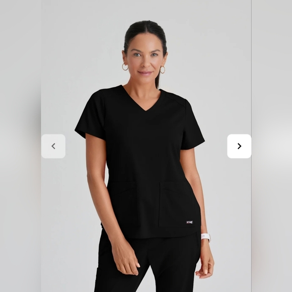 Grey's Anatomy Tops - Grey's Anatomy Spandex Stretch Emma 4 Pocket V-neck Scrub Top Size Medium
